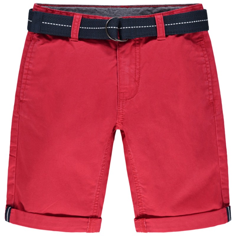 Bermuda en toile avec ceinture tissée amovible garçon