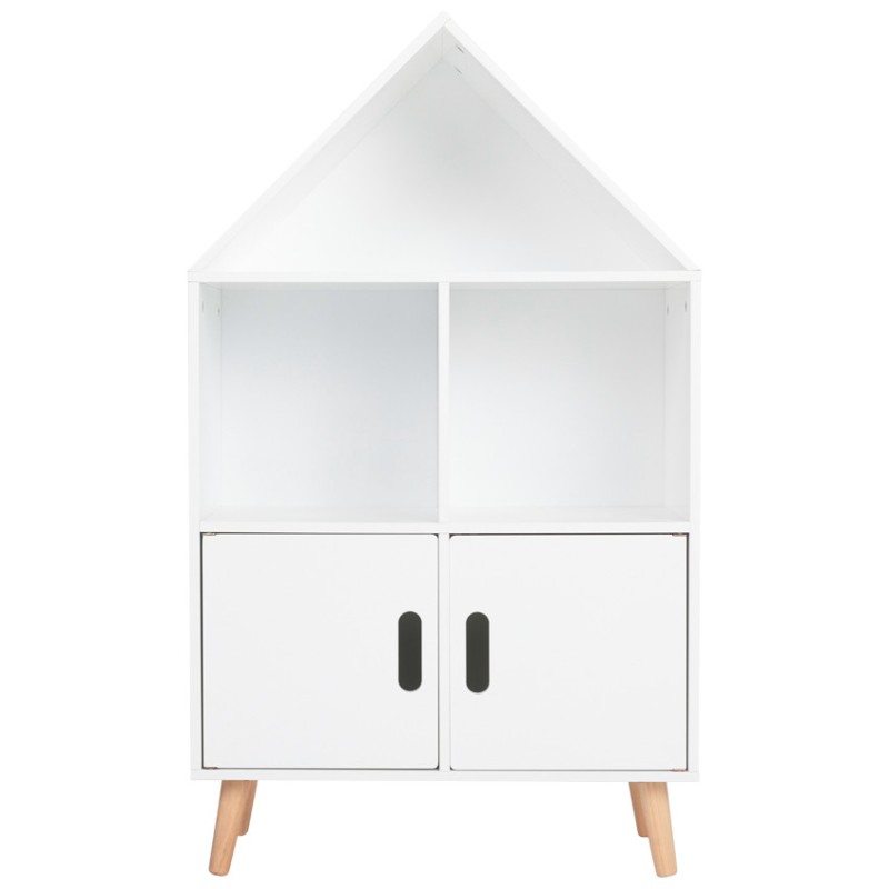 Bibliothèque en forme de maison avec 2 portes