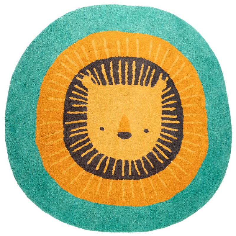 Tapis de chambre rond tufté Crazy Jungle 100cm
