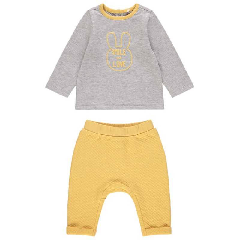 Ensemble avec t-shirt manches longues printé et pantalon en 