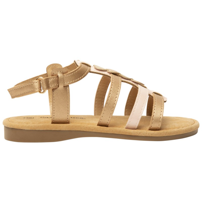 Sandales bicolores à cœurs fille