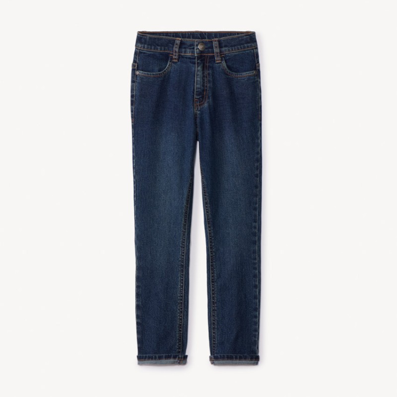 Jean slim en denim avec coutures contrastées garçon