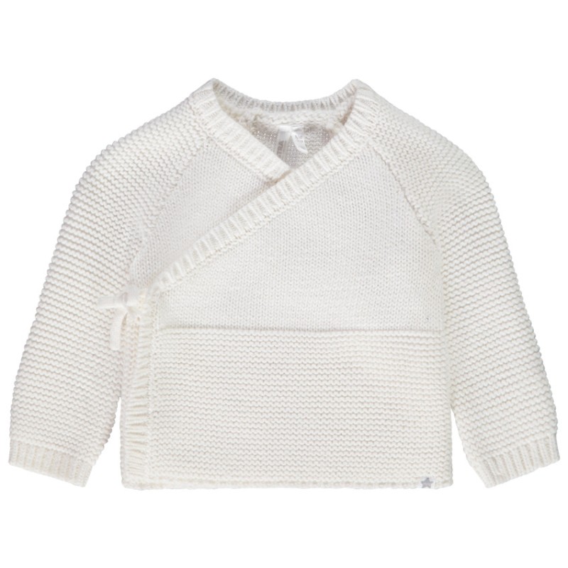 Gilet en tricot effet cache-coeur pour bébé prématuré