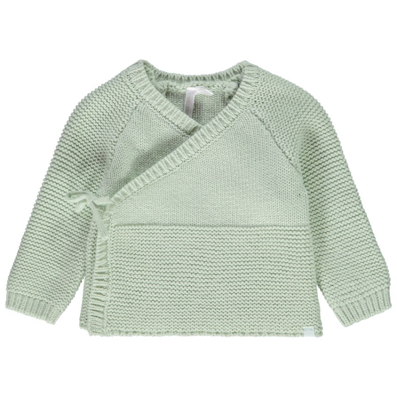 Gilet en tricot effet cache-coeur pour bébé prématuré