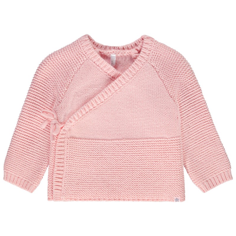 Gilet en tricot style cache-coeur pour bébé prématuré