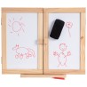 Tableau mural magnétique à 2 battants noir et blanc