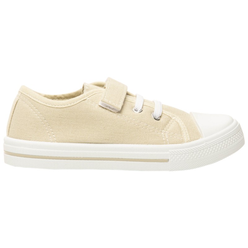 Baskets basses en toile avec lacets élastiques et velcro gar