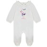 Dors-bien en jersey fantaisie avec broderies et print pour b