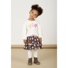 Robe manches longues 2 en 1 en molleton quilté imprimé fleur