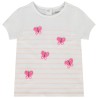 T-shirt manches courtes type marinière fantaisie pour bébé f