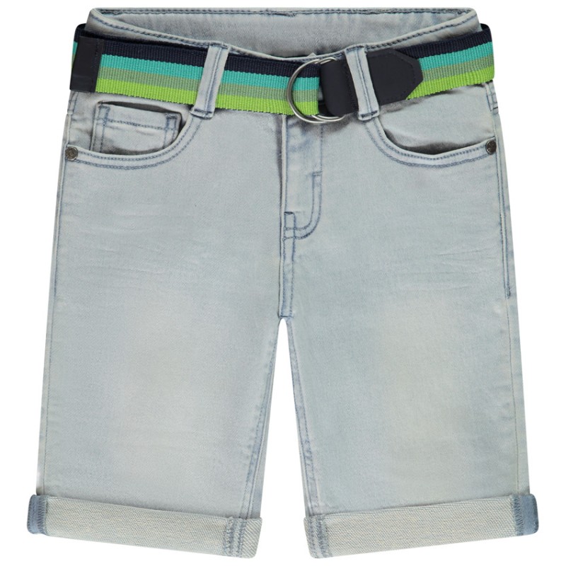 Bermuda effet jean avec ceinture amovible garçon
