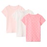 Lot de 3 maillots de corps manches courtes fille