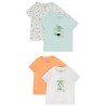 Lot de 4 t-shirt manches courtes en jersey print surf pour b