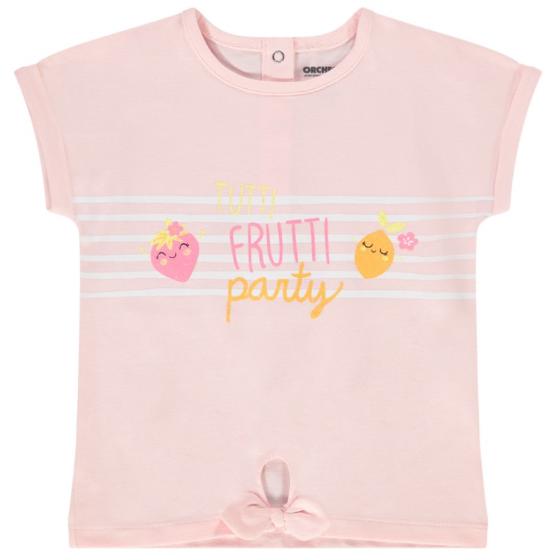 T-shirt manches courtes forme boîte en jersey avec print pou