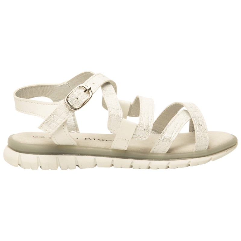 Sandales blanches à brides brillantes fille
