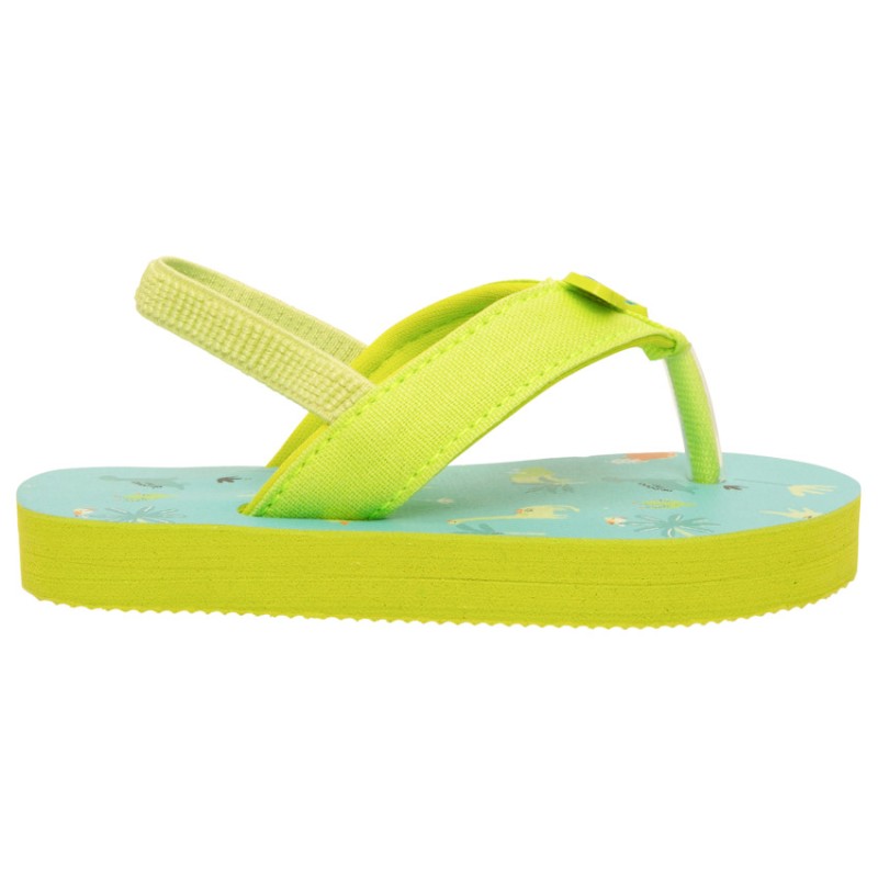 Tongs imprimé fantaisie et badge dinosaures pour bébé garçon
