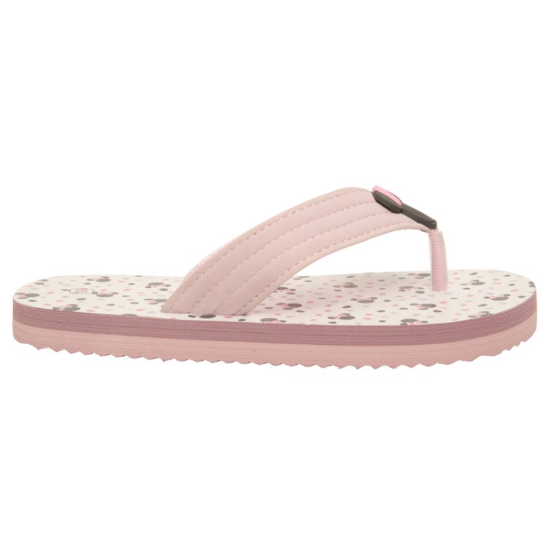 Tongs à bride souple imprimé et badge Minnie Disney fille av