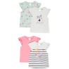 Lot de 4 t-shirts manches courtes volantées en jersey pour b