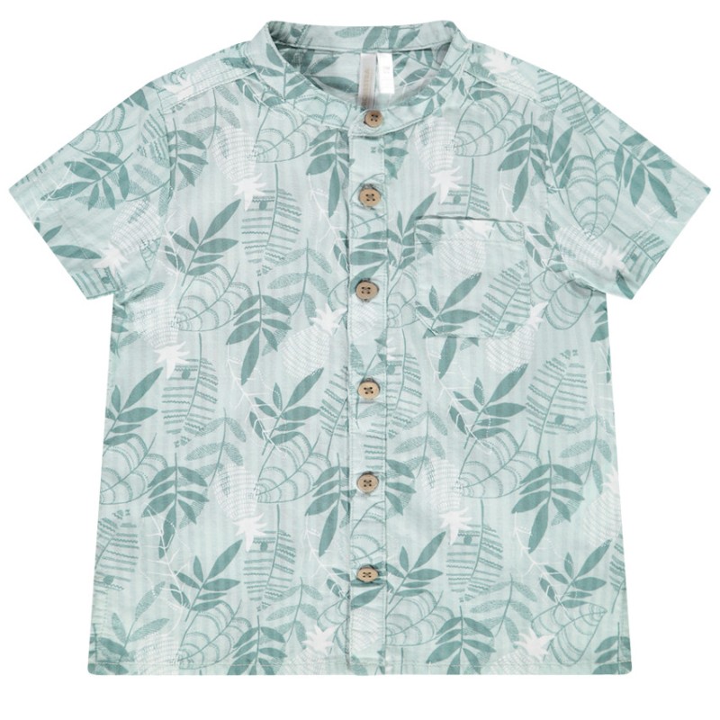 Chemise manches courtes imprimé feuillage pour bébé garçon