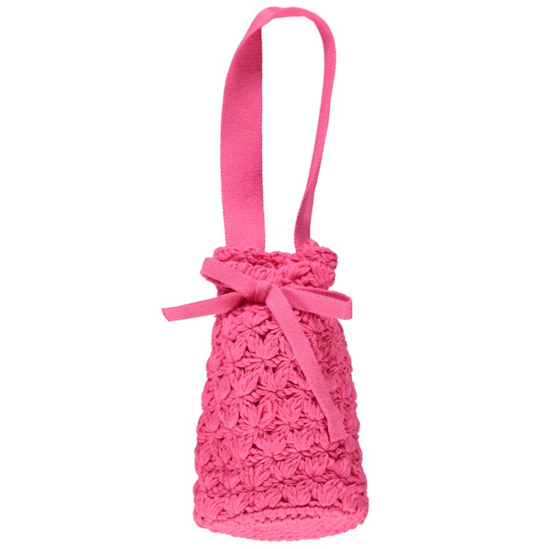 Sac bourse en crochet avec cordon fille