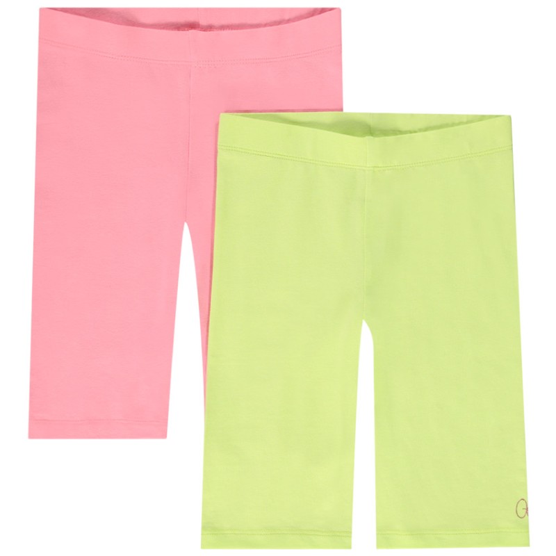 Lot de 2 caleçons cyclistes unis en jersey fille