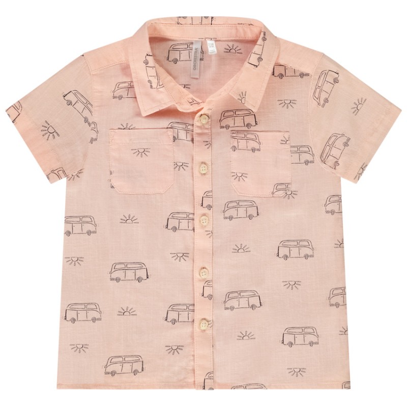 Chemise manches courtes en coton imprimé vans pour bébé garç