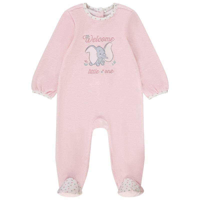 Dors-bien en velours Dumbo Disney pour bébé fille avec ouver