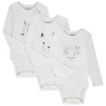 Lot de 3 bodies manches longues pour bébé (ouvertures différ