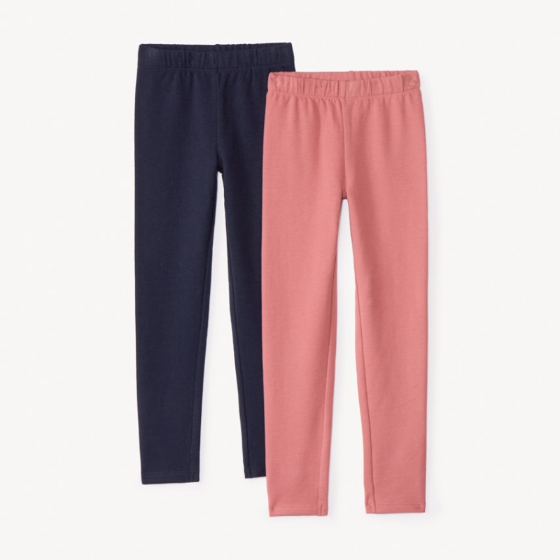Lot de 2 leggings en molleton fille