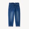 Jean paperbag avec ceinture fille