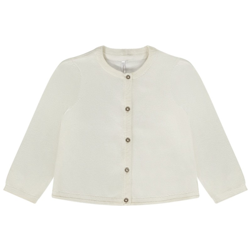 Gilet en tricot uni pour bébé fille