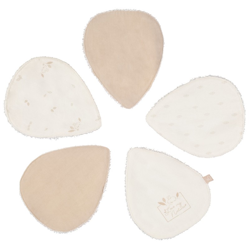 Lot de 5 lingettes lavables multi-usages pour bébé