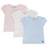 Lot de 3 t-shirts manches courtes print cœur fille