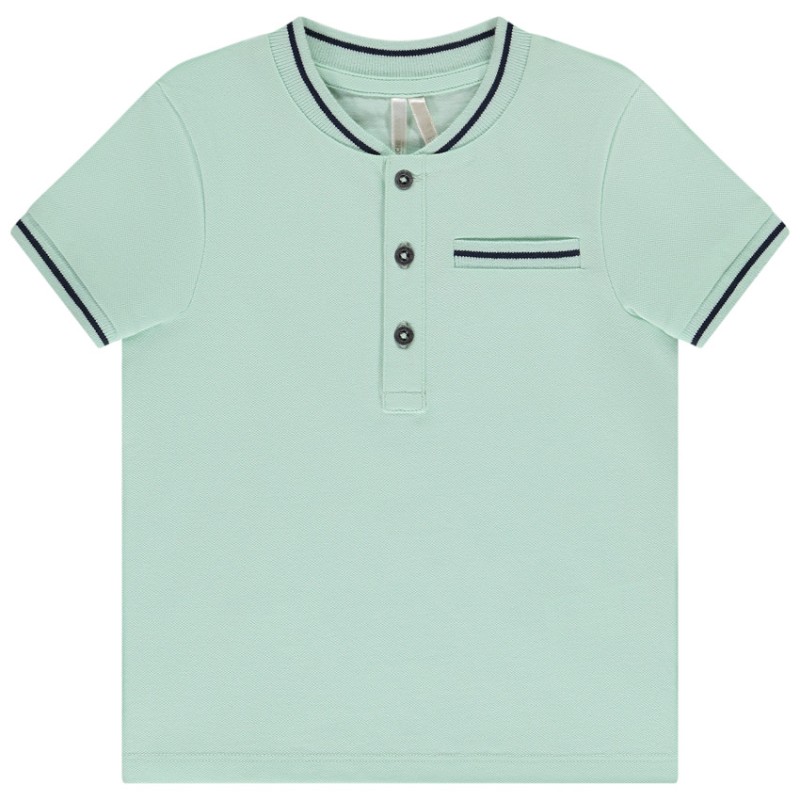 Polo manches courtes uni à col teddy pour bébé garçon