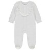 Dors-bien en maille pointelle cœurs pour bébé fille