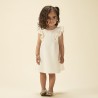 Robe de cérémonie en jacquard à manches brodées pour bébé fi