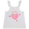 Débardeur uni avec print fantaisie pailleté pour bébé fille