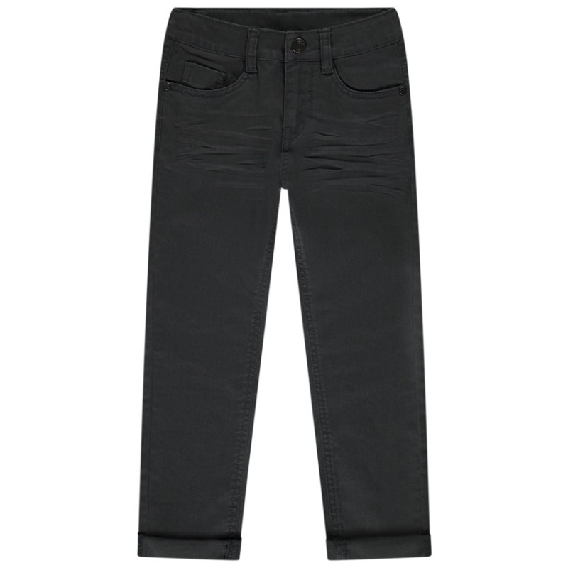 Pantalon slim uni effet crinkle garçon