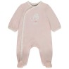 Dors-bien uni avec oiseau brodé pour bébé fille