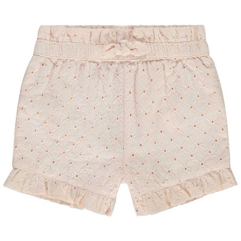 Short unie en broderie anglaise pour bébé fille