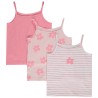 Lot de 3 débardeurs fantaisie en jersey slub fille
