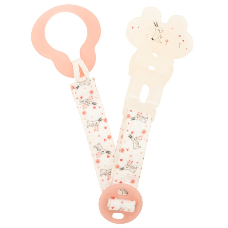 Attache-sucette à clip Lapin