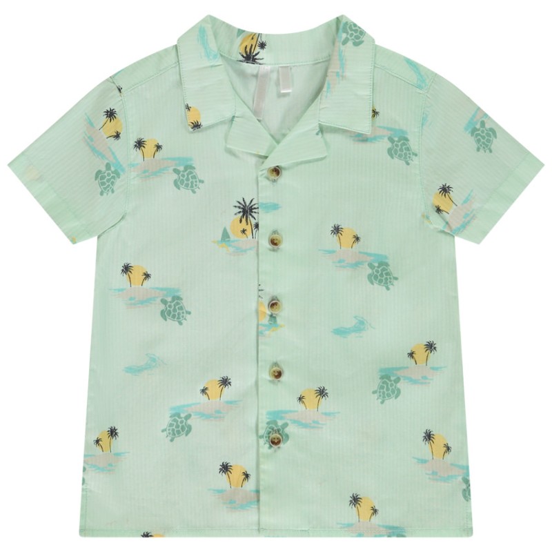 Chemise manches courtes imprimé îles pour bébé garçon