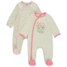Lot de 2 dors-bien floraux pour bébé fille avec ouvertures d