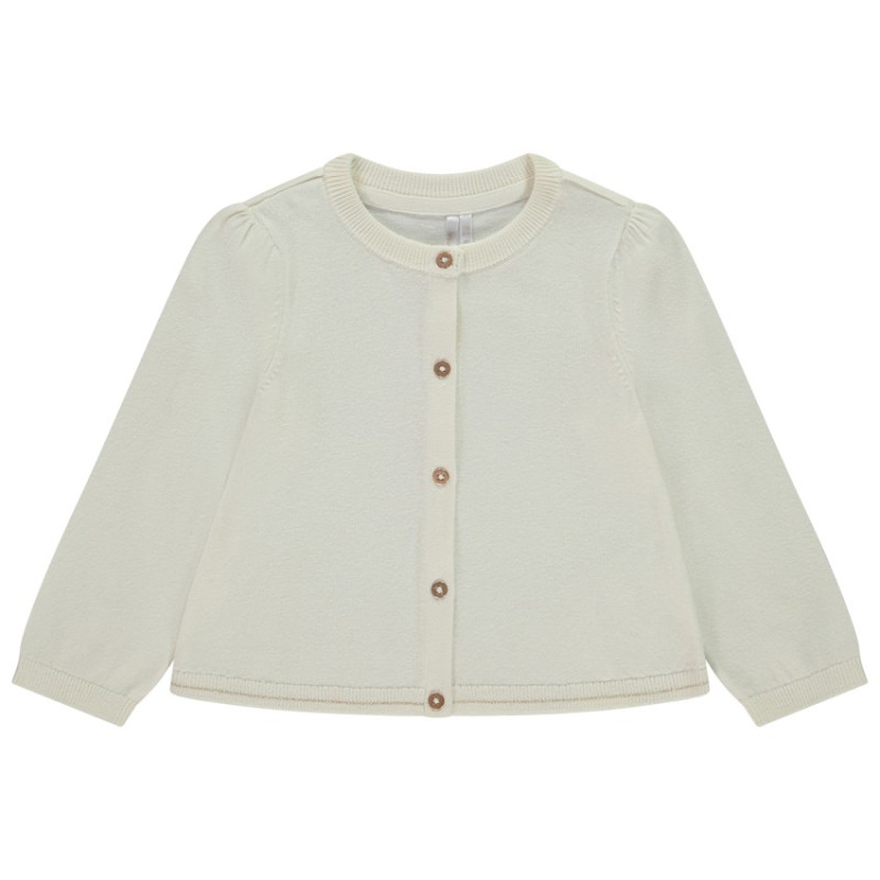 Gilet en tricot uni pour bébé fille