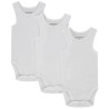 Lot de 3 bodies uni en maille côte pour bébé garçon