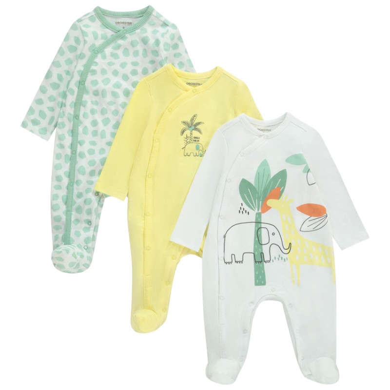 Lot de 3 dors-bien fantaisie pour bébé garçon avec ouverture