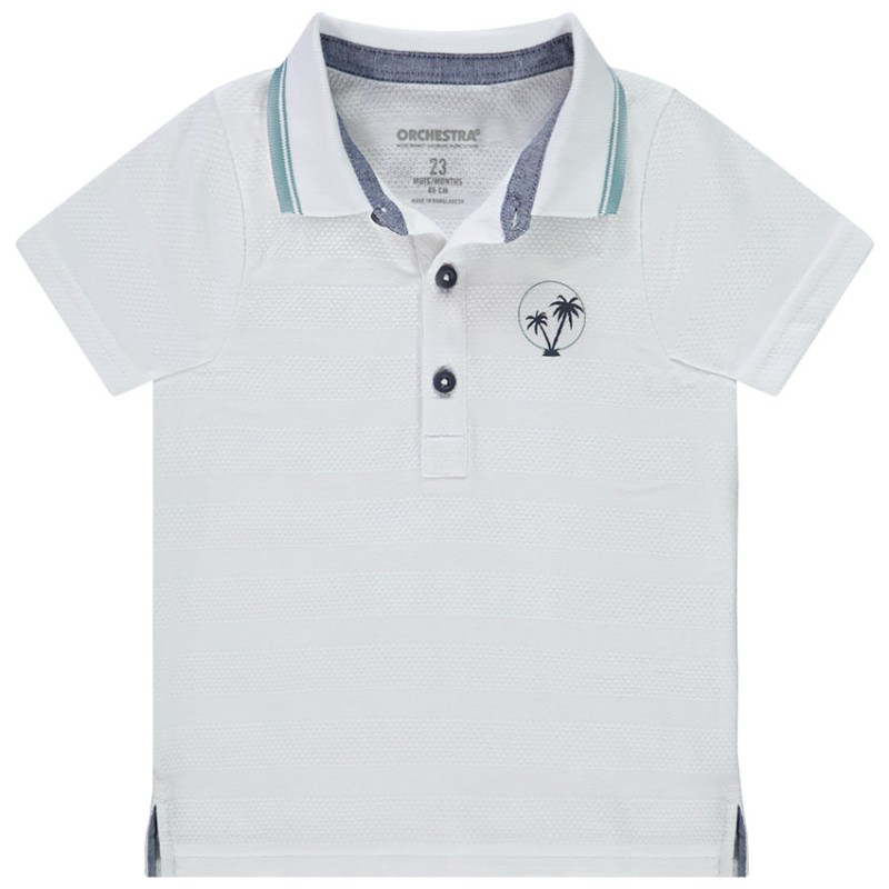Polo manches courtes print fantaisie pour bébé garçon