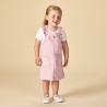 Robe salopette à cœurs dorés pour bébé fille