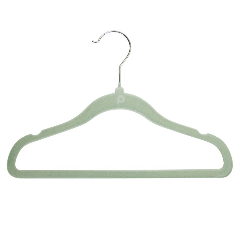 Lot de 6 cintres en velours vert